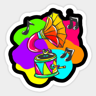 Neon Hippy 80s 90s Costume Retro Vintage Sticker